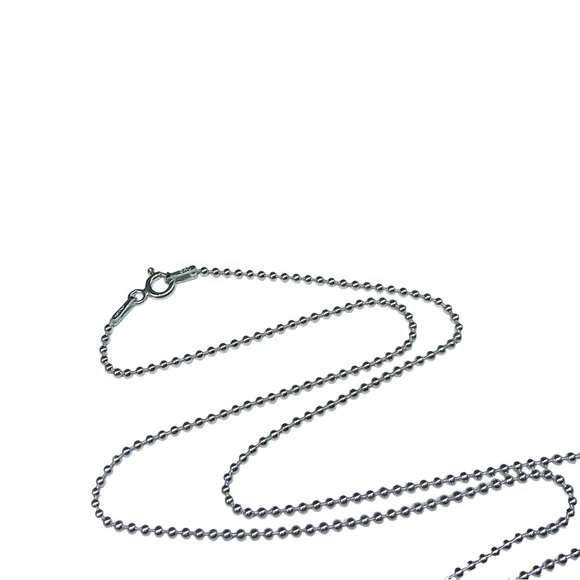 24” Sterling Silver Ball Beaded Chain Necklace Solid 925 Italy Italian Layering - Picture 5 of 8